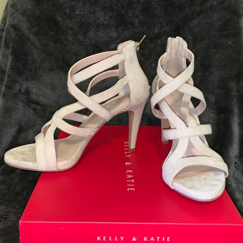 Taupe Strappy Heels - Kelly & Katie